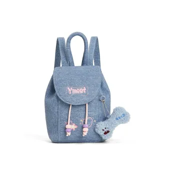 Sound For Life Synthetic Leather Backpack Mini Women's Blue/Ecru