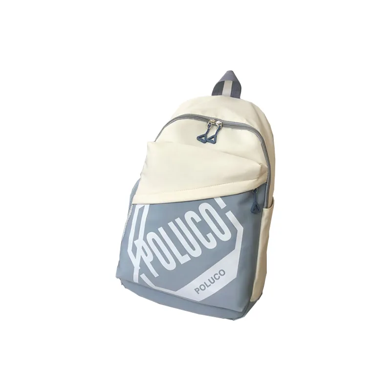 GF Nylon Backpack Large Size Unisex Black/White-6