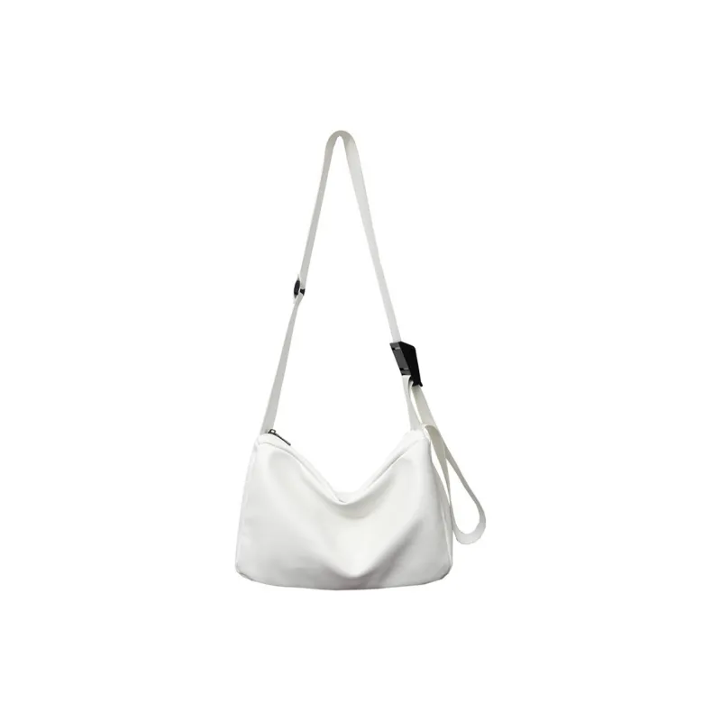 HAWA PU Casual Shoulder Bag Crossbody Bag Large Size Unisex Black/White-6