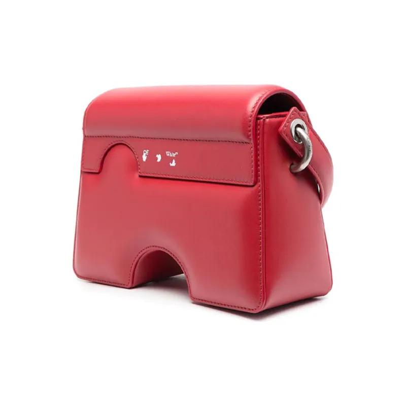 OFF-WHITE Burrow Genuine Leather Irregular-Shaped Bag Shoulder Bag Crossbody Bag Regular Unisex Red-1