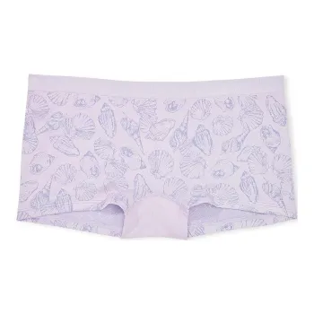 Victoria's Secret Seamless Boyshort Panty PPS Underpants Women's 1 Pack Purple Shells