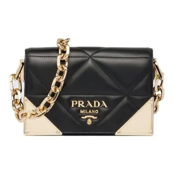 PRADA Nappa Leather Crossbody Bag Shoulder Bag Women's Black