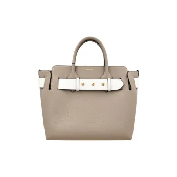 Burberry Cow Leather Shoulder Bag Crossbody Bag Handbag Small Size Women's Gray