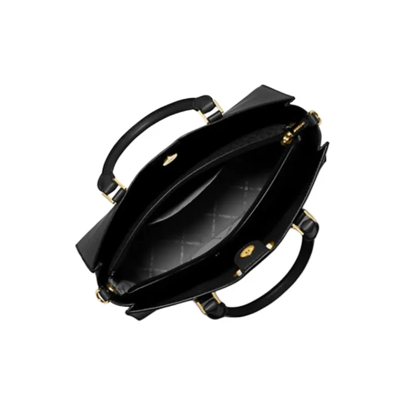 MICHAEL KORS Charlotte Saffiano Leather 2-in-1 Shoulder Bag Crossbody Bag Handbag Medium Size Women's Black-2