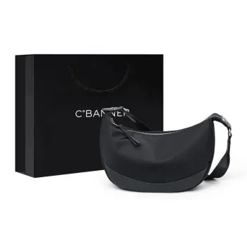 C°BANNER Fabric, Synthetic Leather Pillow Bag, Crossbody Bag, Shoulder Bag Women's Black/Khaki