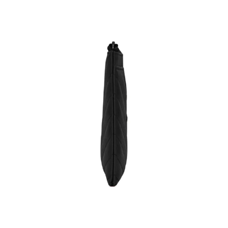 SAINT LAURENT Monogram Quilting Leather Clutches Wallets Women's Black-1