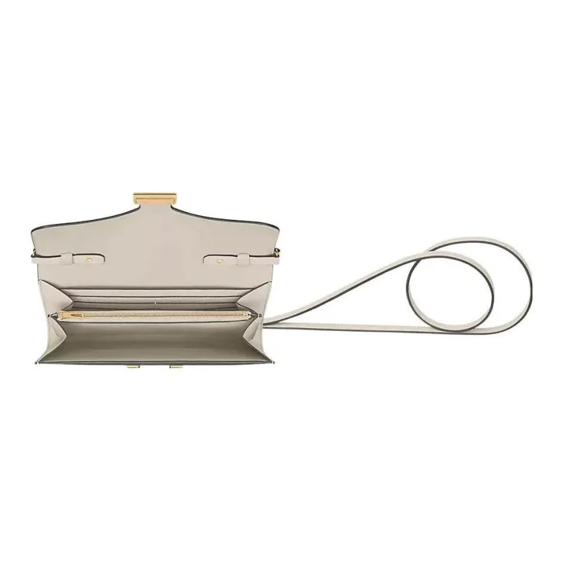 HERMES Constance To Go Epsom Leather Handheld Shoulder Bag, Crossbody Bag Women's 10 Craie Milkshake White-3