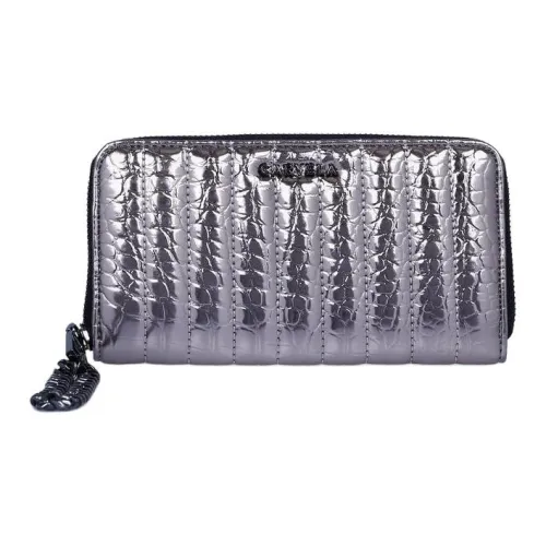 Kurt Geiger London Crocodile Embossed Fabric Wallet Women's Bronze