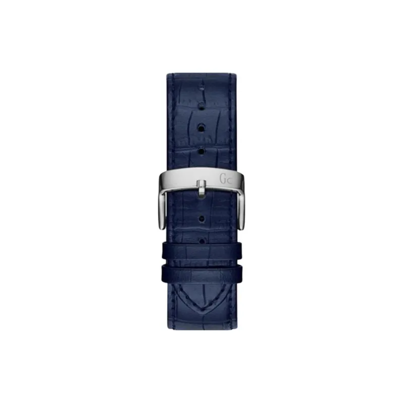 GUESS Wrist Watch Automatic Mechanical Movement Leather Watch Bands 40mm Blue Dial Men's Watches-1