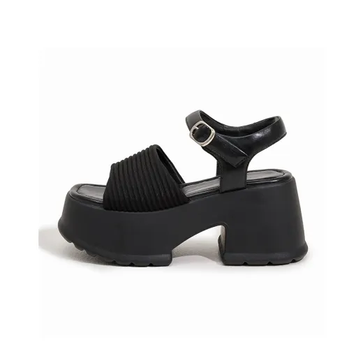 Milan Love Song Roman Sandals 8.5 Cm Women's Black