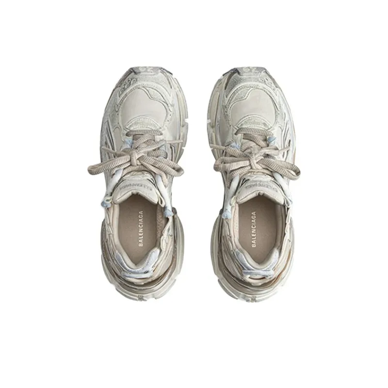 Balenciaga Runner Sneakers 'Beige Nylon Suede Like Fabric' Women's-4