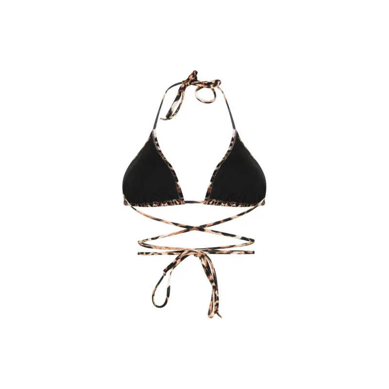 Vetements Leopard print Velour Bikini Top-1