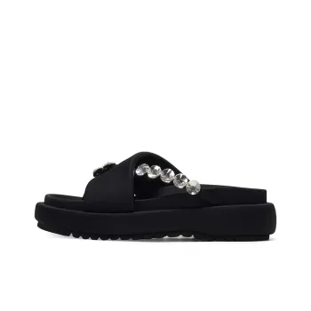 GG CC Thong Versatile Fairy Style Slippers Flip Flops Women's Black