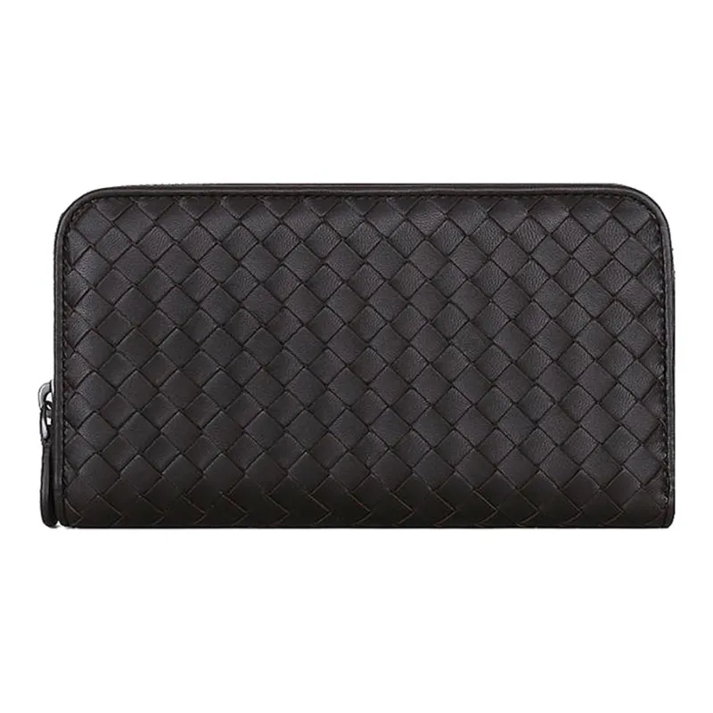 Bottega Veneta Sheepskin Clutch Women's Dark Coffee-0