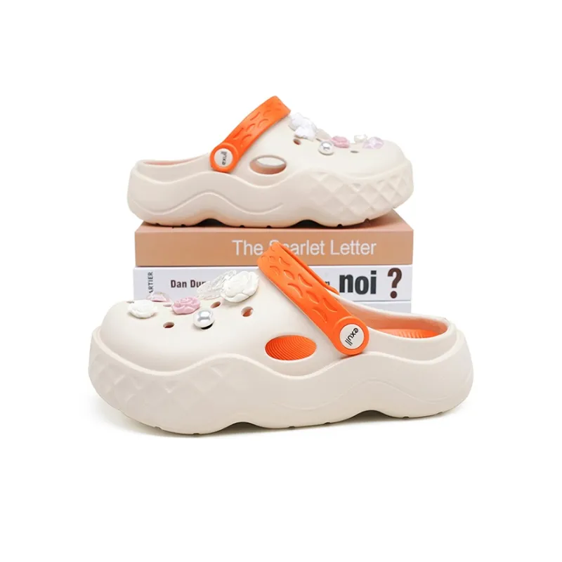EXULL Q Clogs Women's White Pink-3