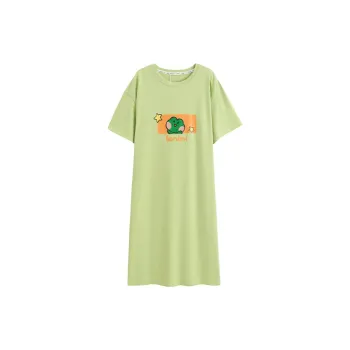 FENTENG Nightgown Women's Pea Green
