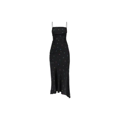 GANNI Slip Dresses Women's Black