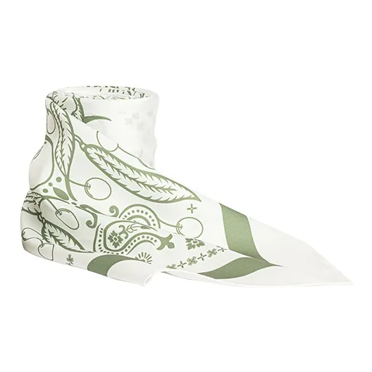 VANESSA HOGAN Silk Scarves Women's Green-3