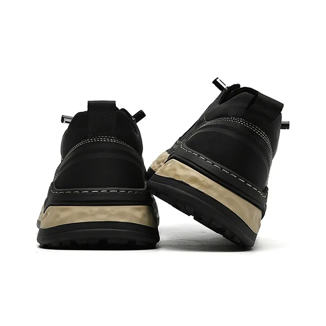 SEPTWOLVES Lightweight And Breathable Low-Top Skateboard Shoes Men's Black-3