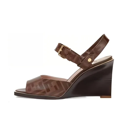 FENDI Strap Sandals Women's Brown