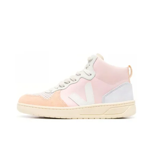 VEJA V 15 Leather High Top 'Pastel Pink Yellow' Women's