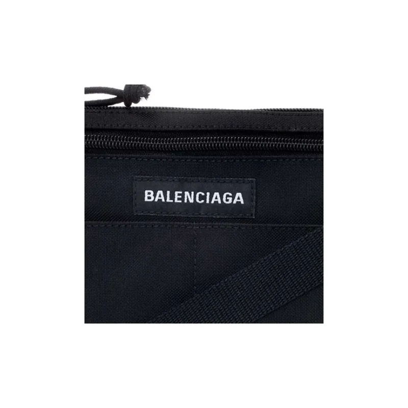 Balenciaga Nylon Shoulder Bag Crossbody Bag Unisex Black-3