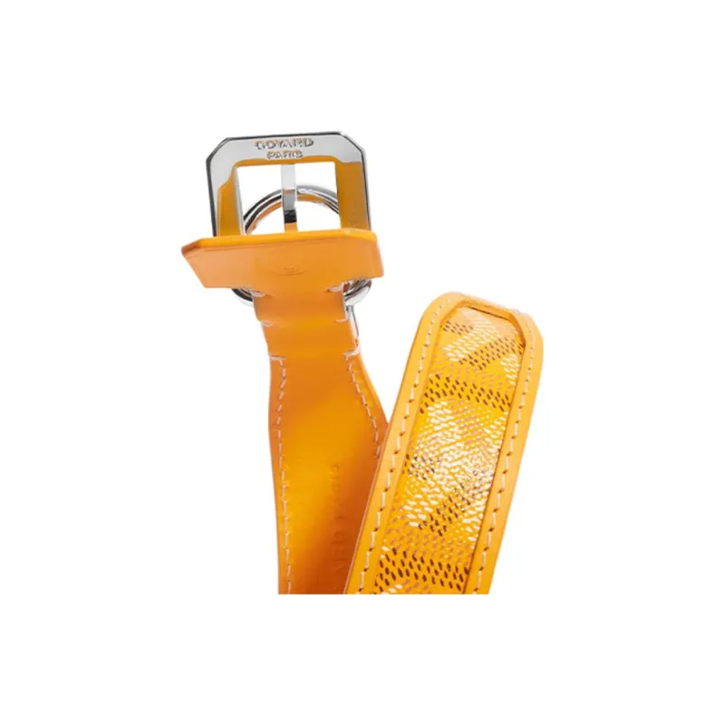 GOYARD Goyardine Canvas With Clamecy Cow Leather Dog's Teeth Collar Bag Accessory Unisex Yellow-1