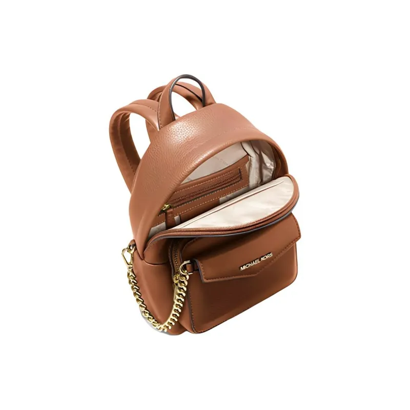 MICHAEL KORS Maisie Split Cow Leather With Artificial Leather Backpack Small Size Women's Leather Brown-1