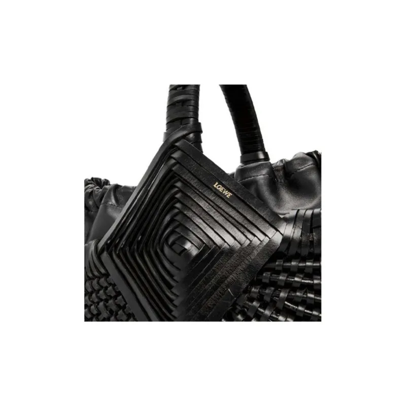 LOEWE Cow Leather Handbag Women's Black-4