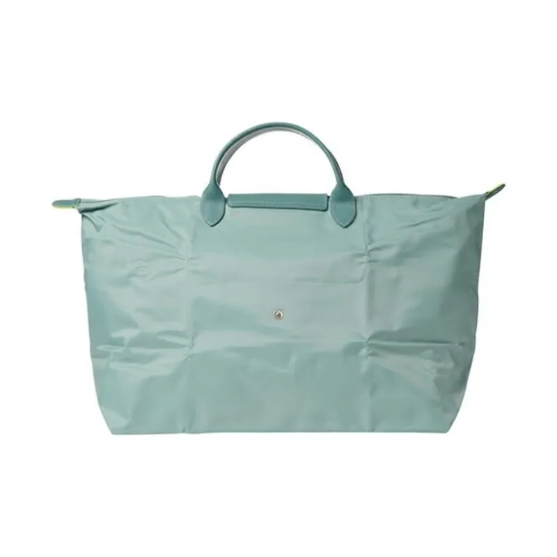 LONGCHAMP Le Pliage Green Canvas Portable Canvas Travel Bag Large Size Women's Coral Green-1