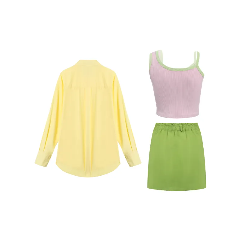 XUANSHU Two Piece Skirt Sets Women's-1