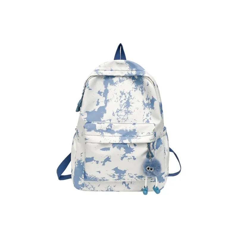 Dusen Kangaroo Nylon Fabric Backpack Regular Women's Gray/Black/Purple/Blue/Pink-12