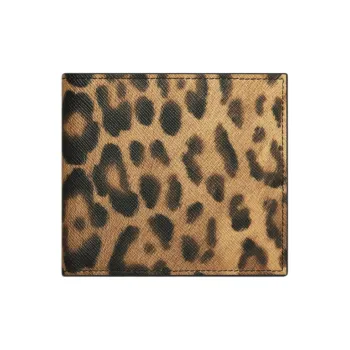 CELINE Canvas Wallet Men's Leopard Print