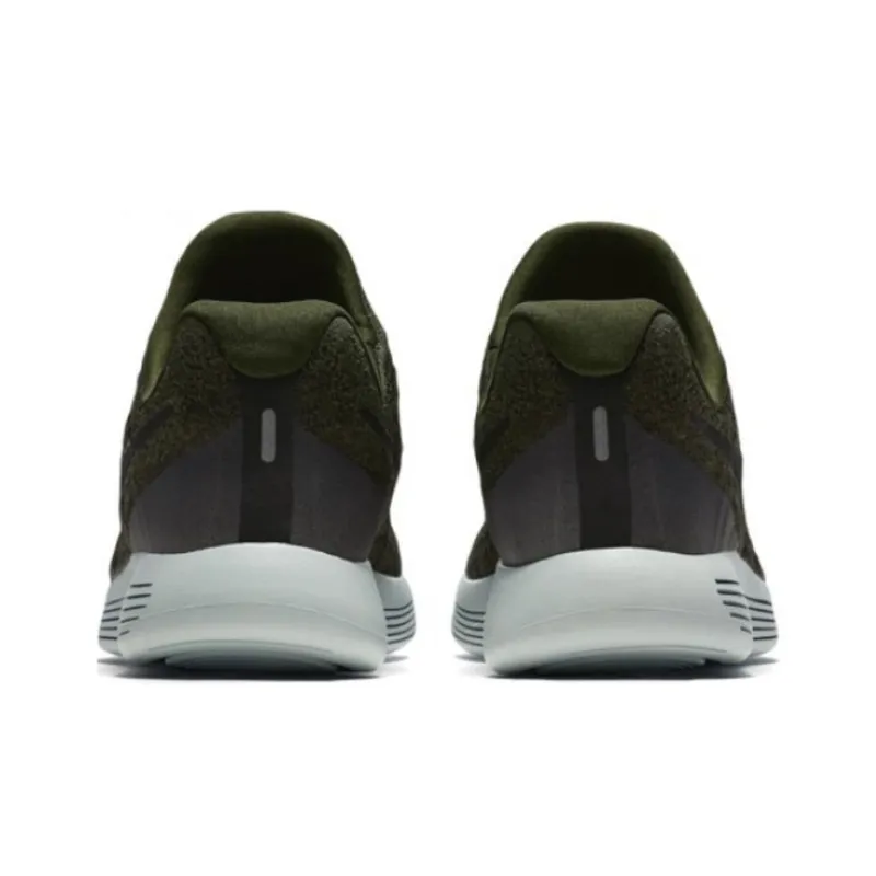 Nike LunarEpic Flyknit 2 Cushioning Wear Resistant Low Top Casual Running Shoes Men's Gray Green-3