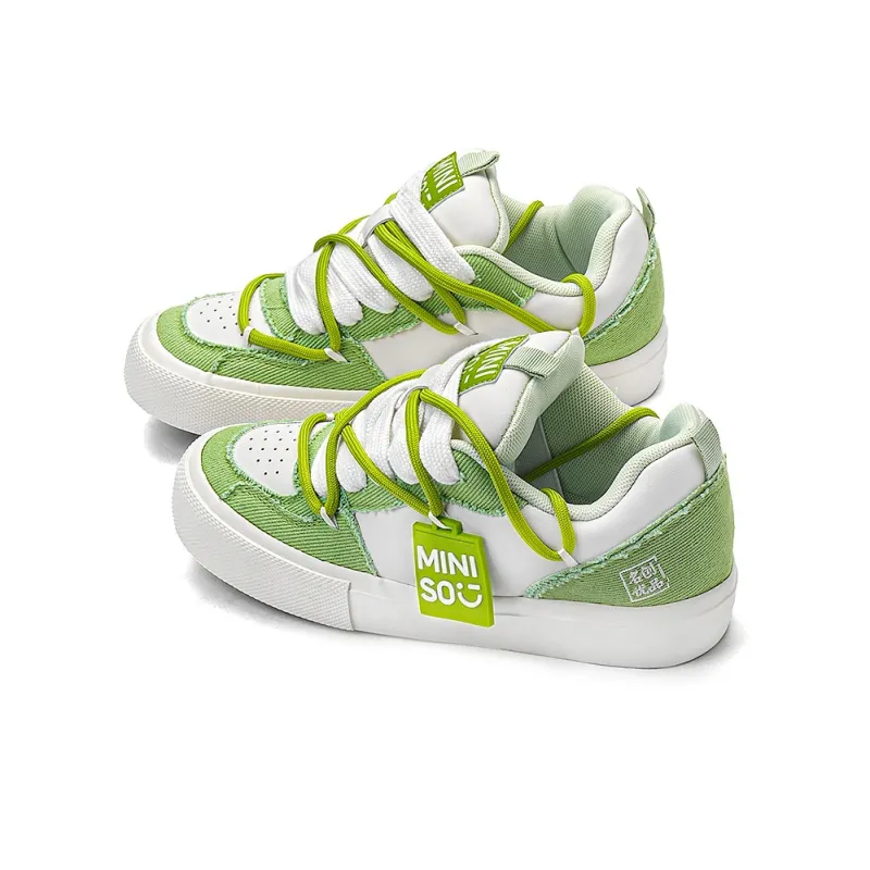 MINISO Low Top Skateboard Shoes Unisex Avocado Green-0