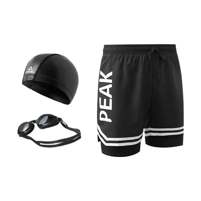 PEAK Swimming Sets Polyester Elastane Pool Men's Black/White-1