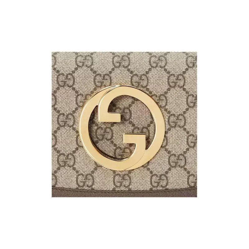 GUCCI Blondie Canvas With Leather Canvas Bag Fanny Pack Women's Ebony-7