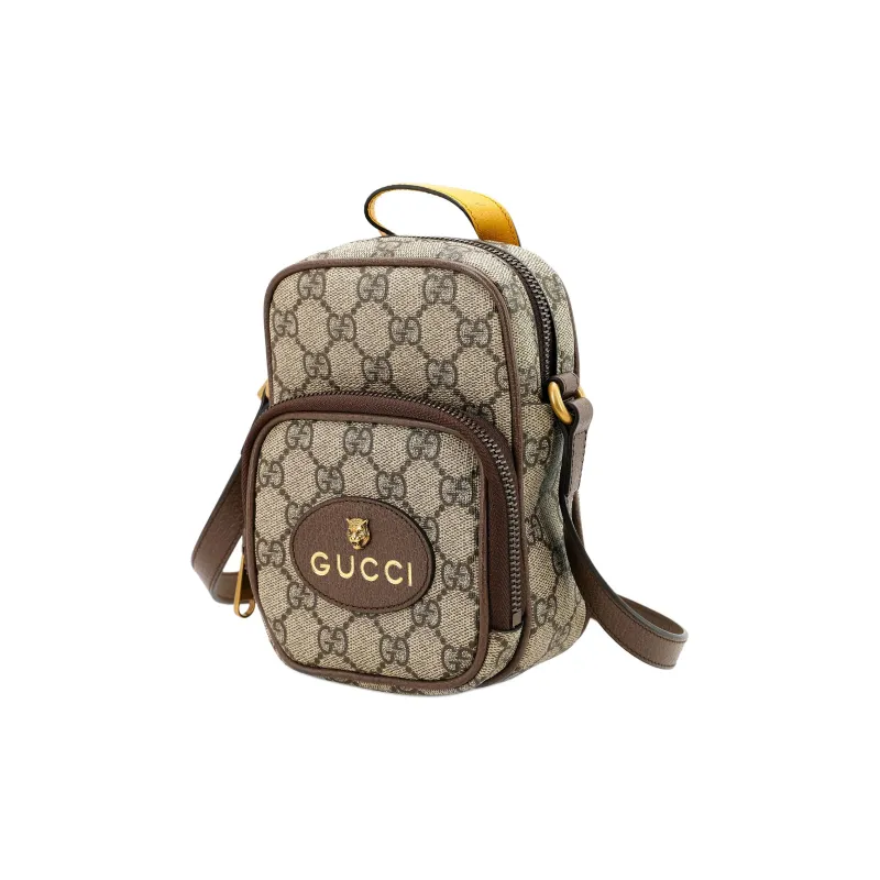 GUCCI Unisex Neo Vintage Monogram Mini Cowhide Single-Shoulder Bag-5