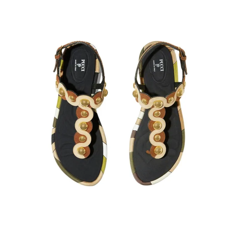 PUCCI Onde Leather Sandals-2