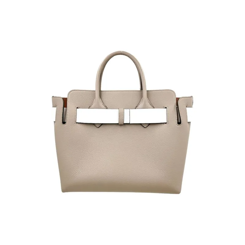 Burberry Cow Leather Shoulder Bag Crossbody Bag Handbag Small Size Women's Gray-2