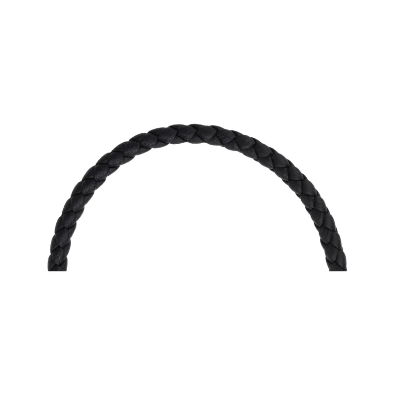 HERMES Woven Leather Bangles Men's Black-3