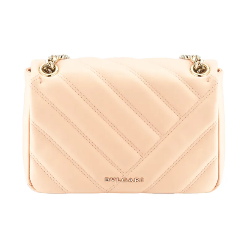 BVLGARI Serpenti Cabochon Pattern Crossbody Bag, Shoulder Bag Women's Peach-2