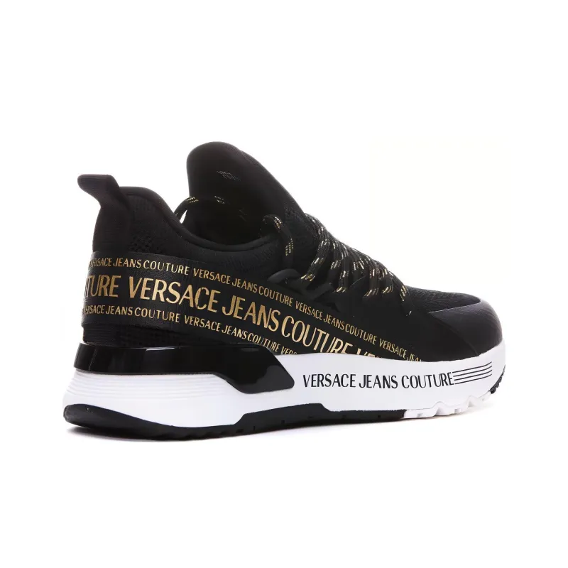 VERSACE JEANS Couture Slip Resistant Low Top Casual Shoes Women's Black-3