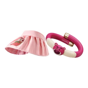 Disney Strawberry Bear Series Polyamide Sun Protection Hats Unisex