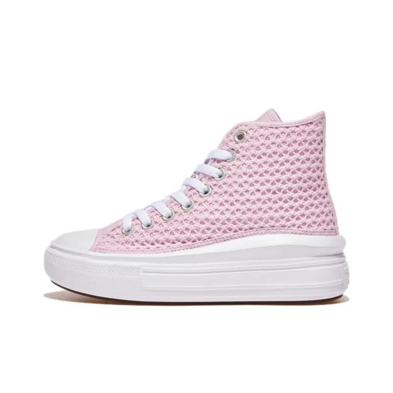 Converse Chuck Taylor All Star Move Anti Slip Wear Resistant High Top Canvas Shoes Women's Pink-0