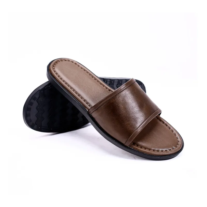 Brounvanm Slide Slippers Men's Brown-4