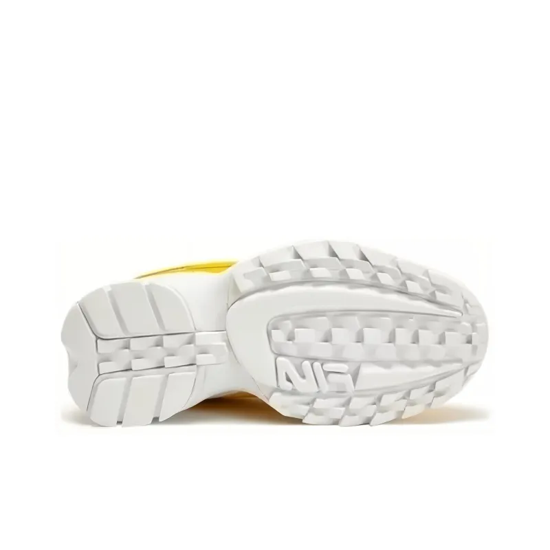 FILA Disruptor Cushioning Low Top Casual Shoes Women's Yellow White-2