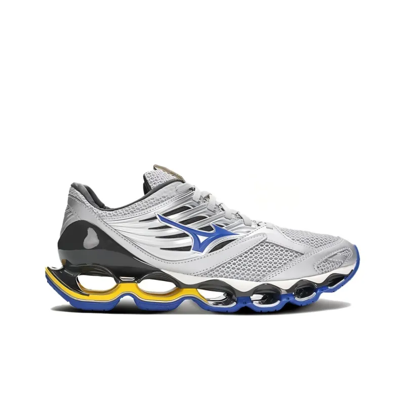 Mizuno Cushioning Anti-Slip Wear-Resistant Breathable Support Balance Low-Top Casual Running Shoes Unisex Gray Blue-1