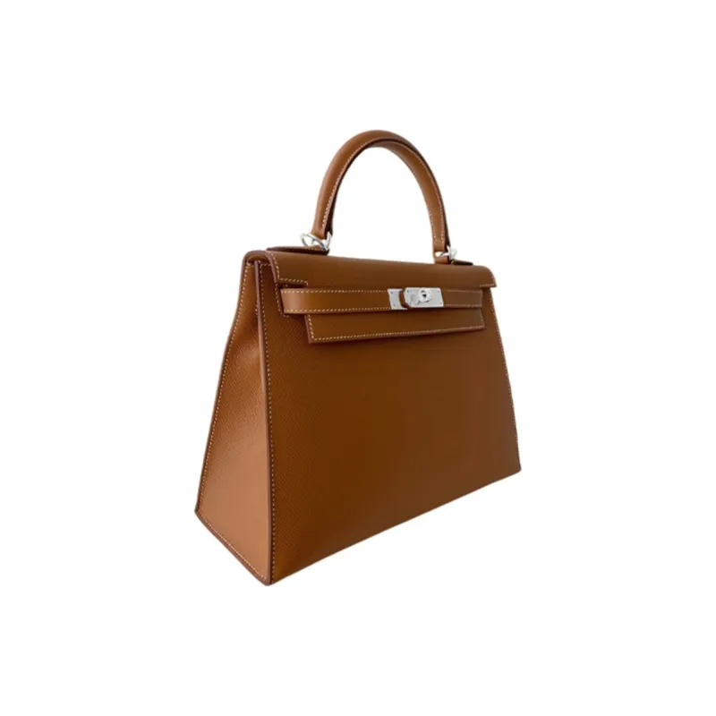 HERMES Kelly EP Leather Kelly Bag Handbags Women's 37 Gold Gold Brown-1