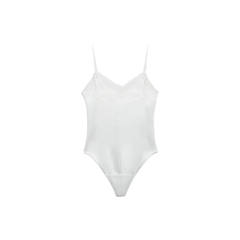 ZARA Trf Bodysuits Women's White-1